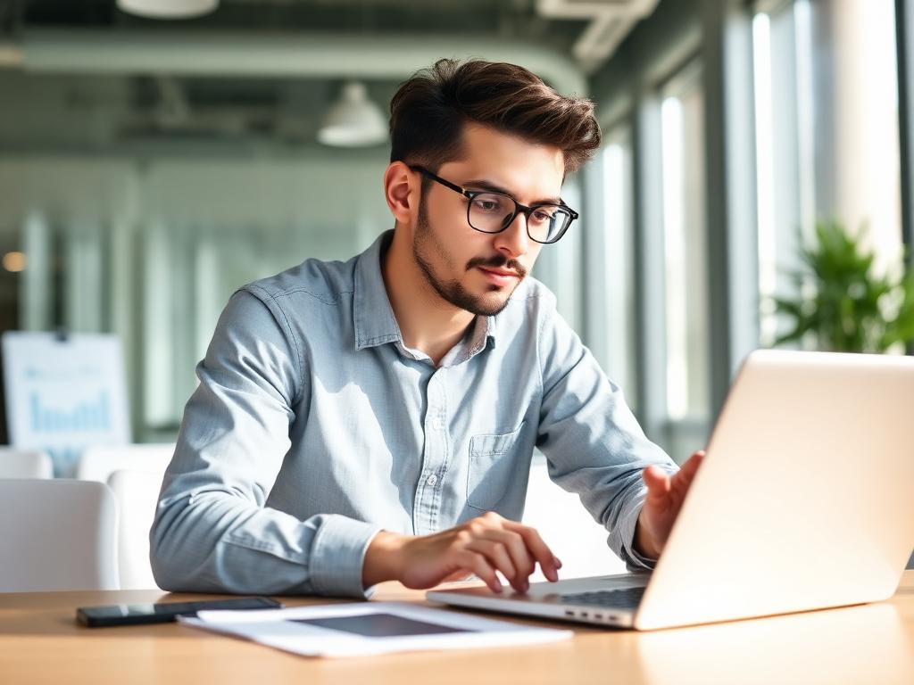 Chargé d'affaires commerciales au travail